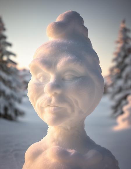 00072-_lora_Aether_Snow_v1_SDXL_LoRA_1.0_ close-up photo of the grinch made of snow, cinematic sunrise.png